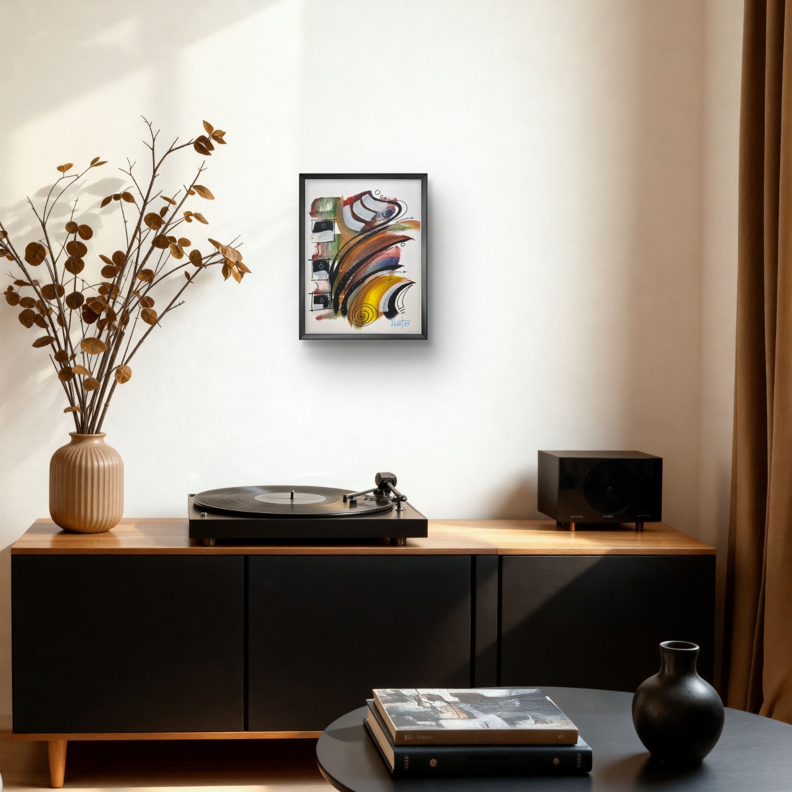 Contemporary Abstract Painting | Original Acrylic on Canvas Paper | 9×12