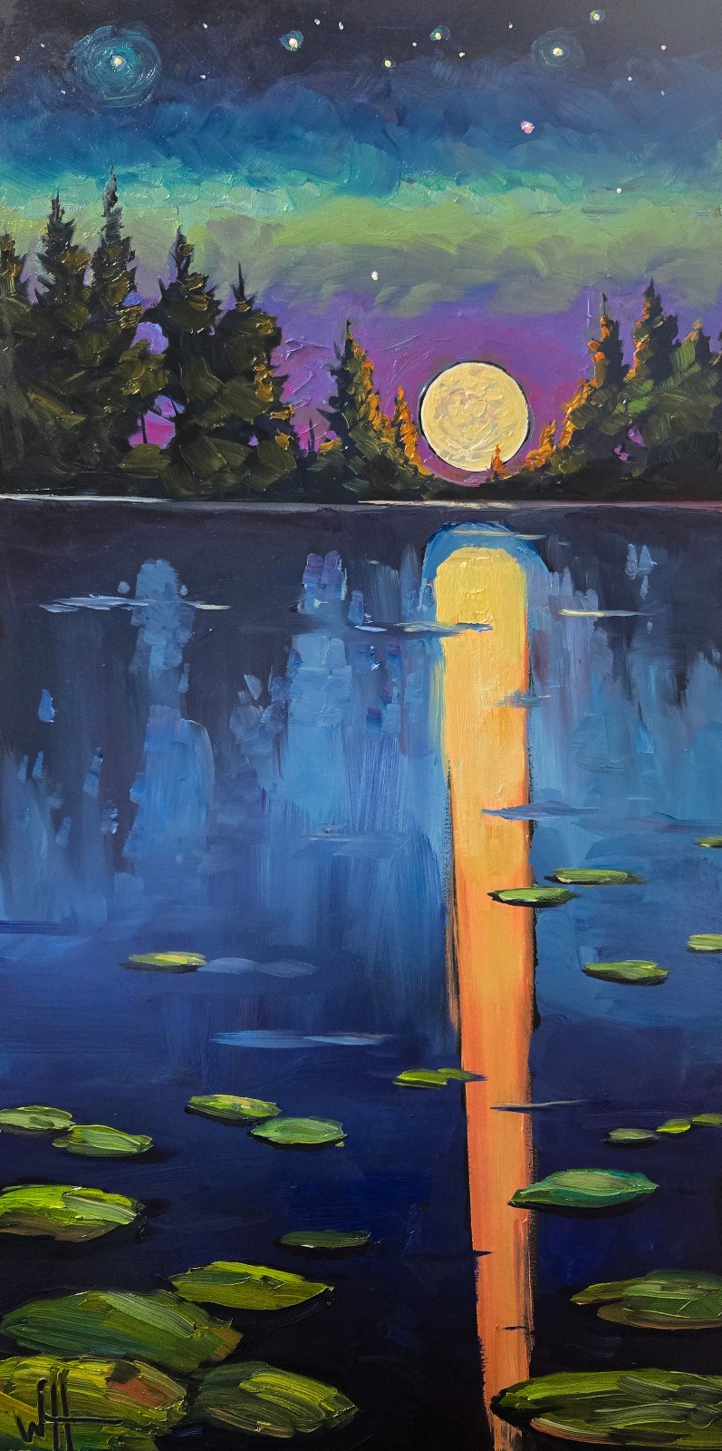 Expressive Contemporary Landscape Art Original Large Impressionism Hawkins Decor
