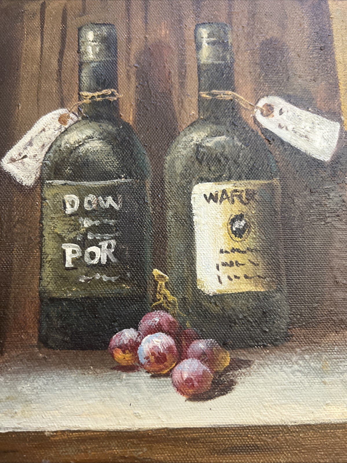 Original Oil Painting – Wine, Framed, W. Fritz Artist