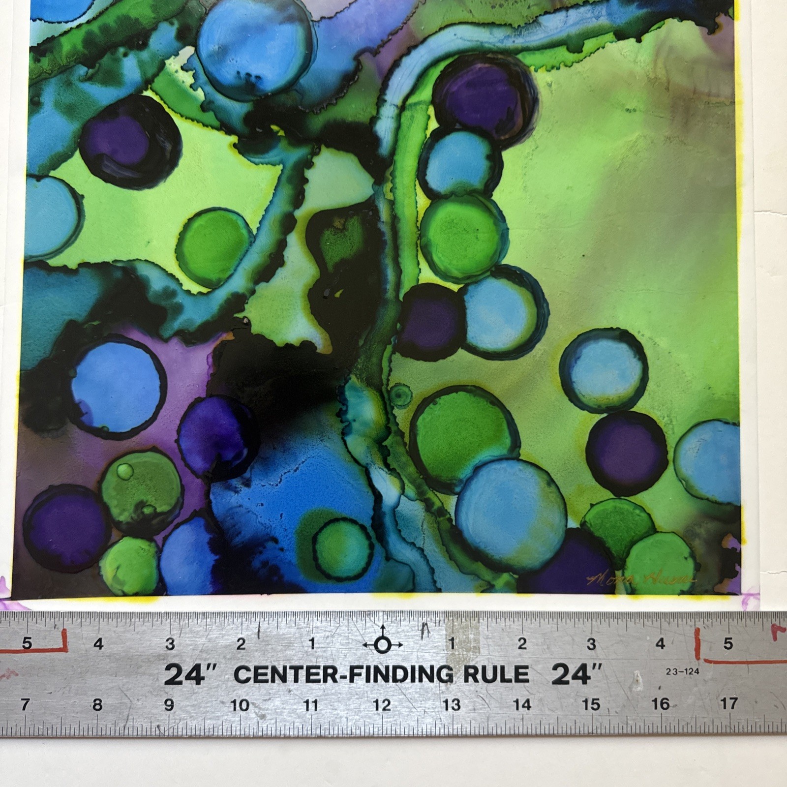 Beautiful , Unique , Original Hand Made -Alcohol Ink Painting on Plastic Resin