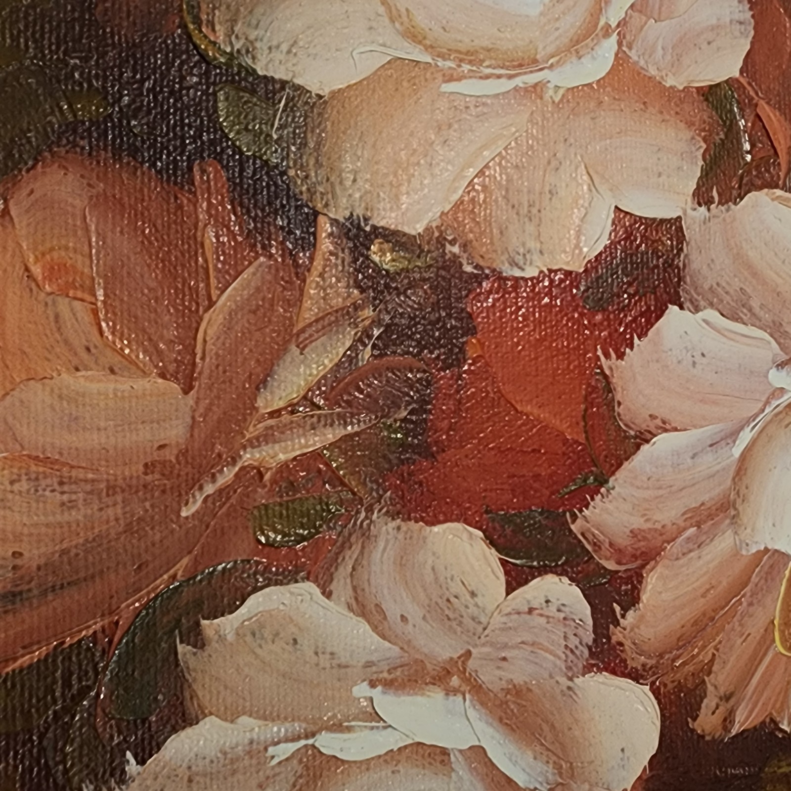 Vintage Orig. Robert Cox Signed Floral Still Life Oil Painting on Canvas Framed