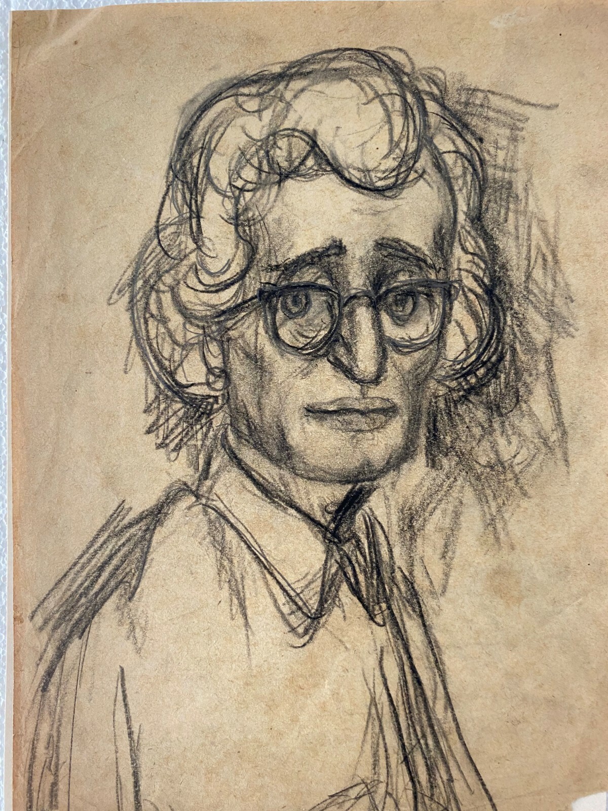 Juan David. Caricature. Untitled, circa 1958. Graphite on paper. Original art