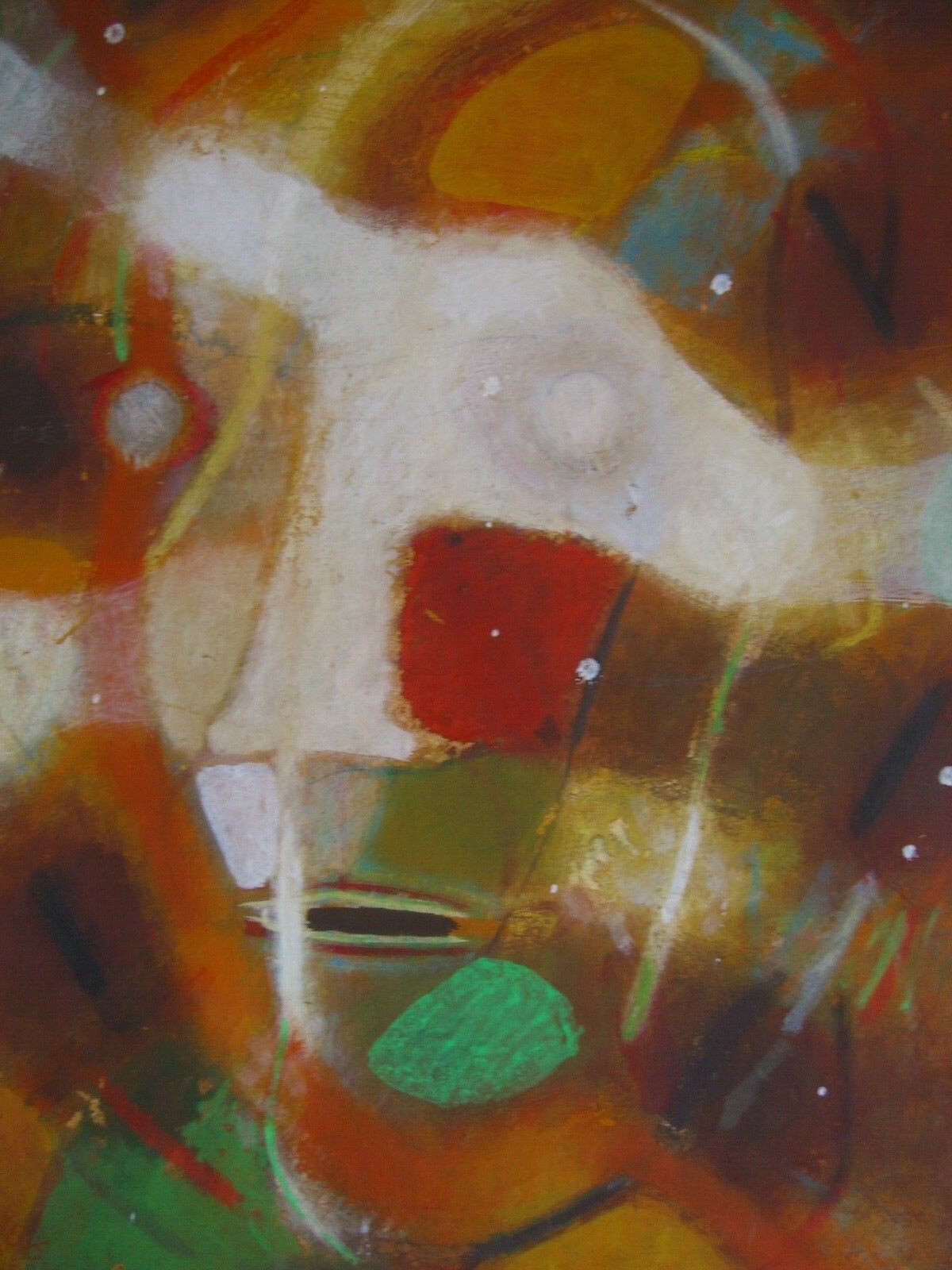 Oil painting Abstract Color Composition 1986 Alaiko Signed Modern Art Loft Decor