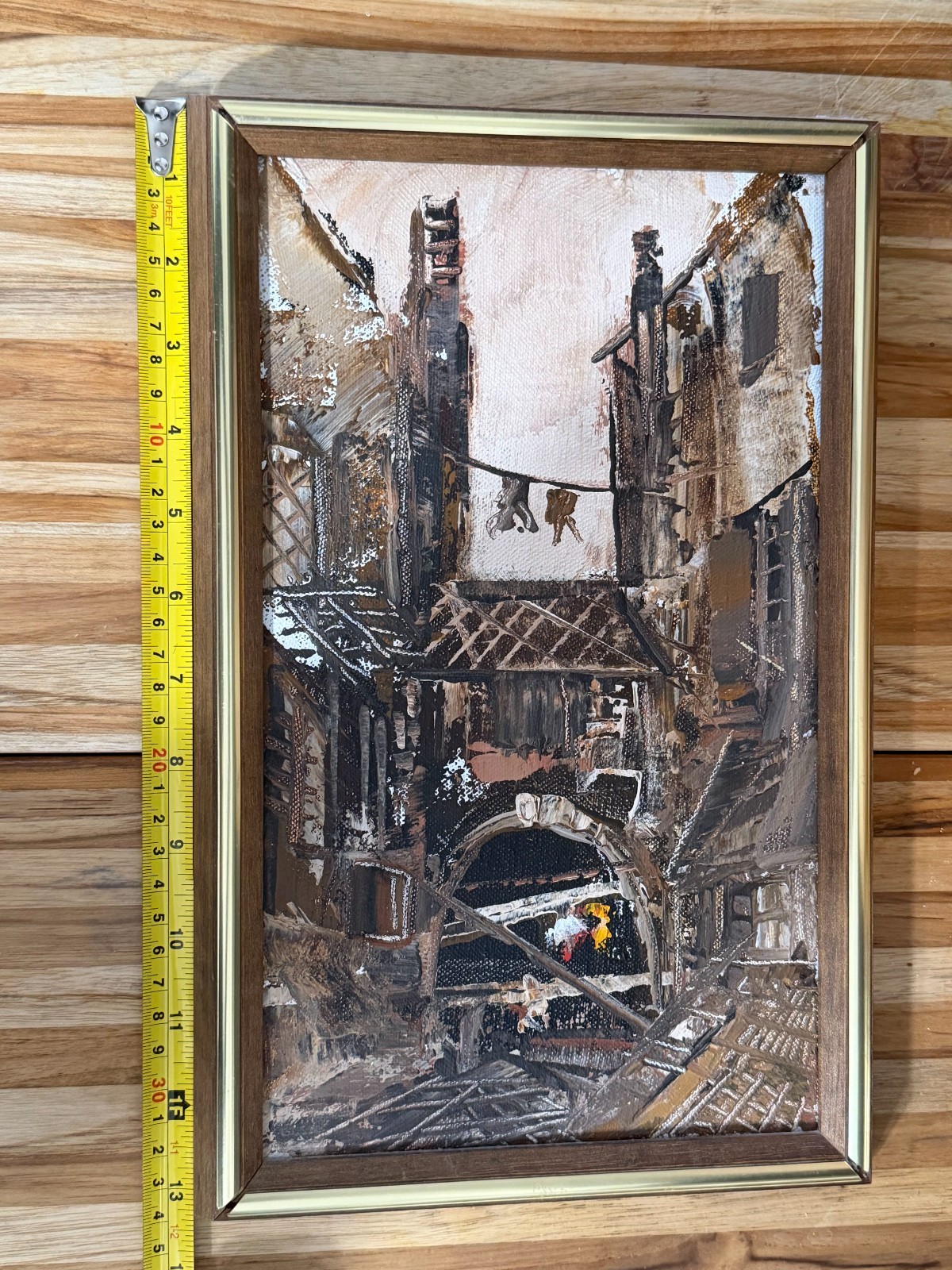 MCM Original Framed Oil Painting Signed Trev (Trevor) Lawrence MID CENTURY MODER