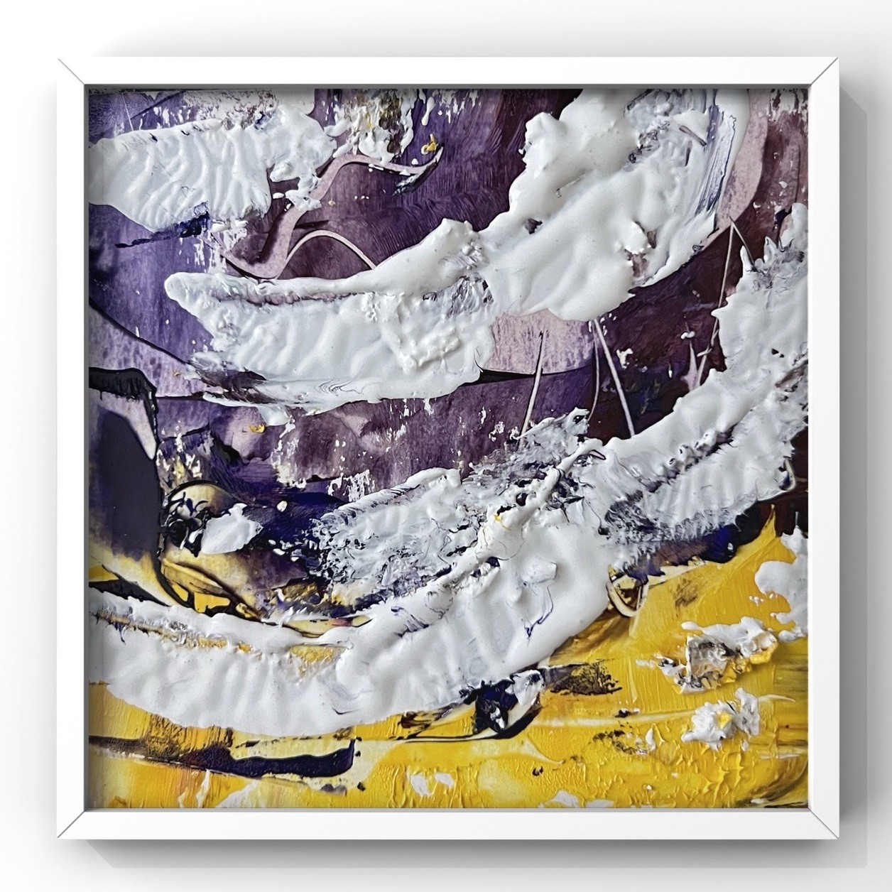 Virginia Beach Atlantic Ocean Abstract Modern Oil Painting Coastal Wall Decor 4”