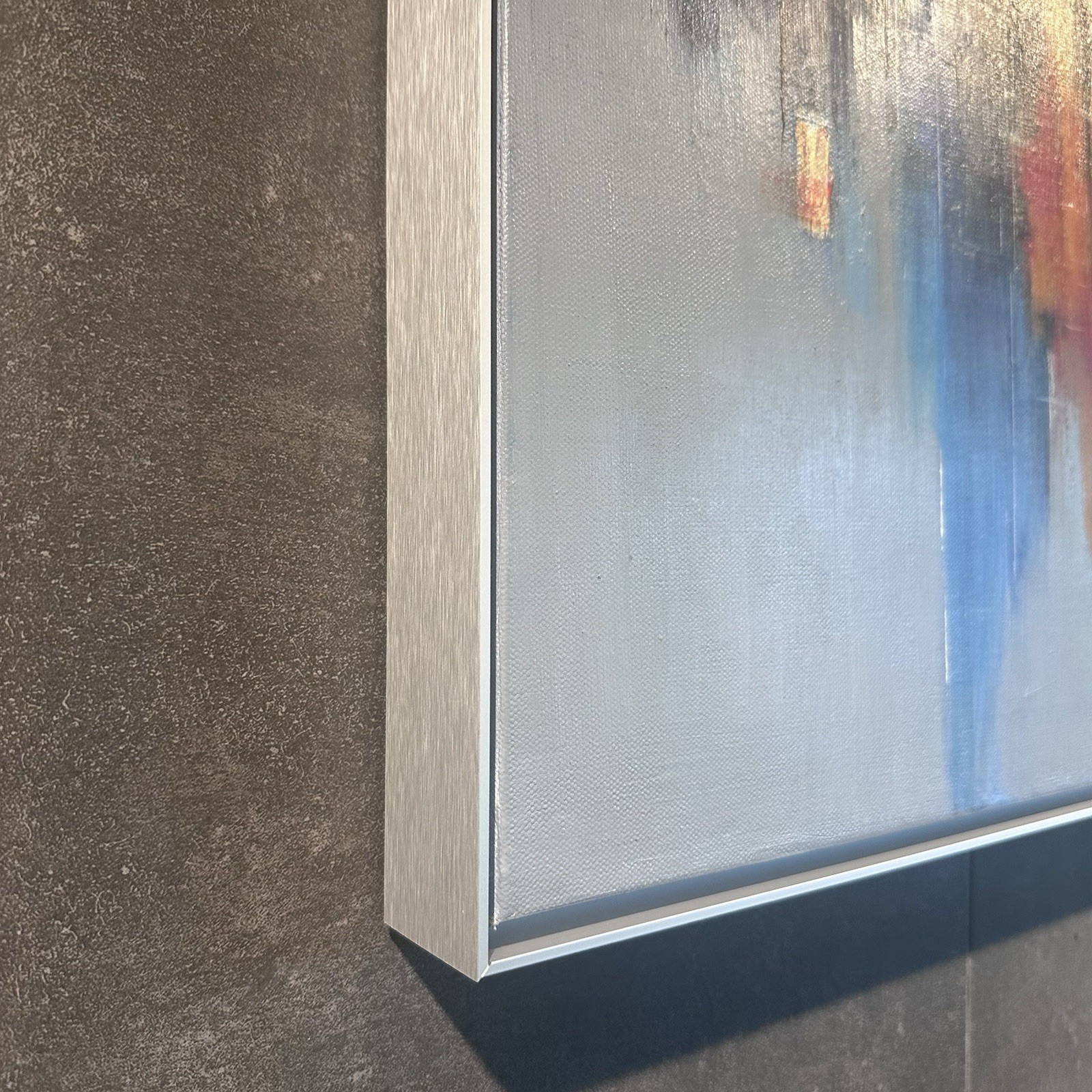 Modern Abstract Cityscape Original Painting on Canvas by M Katsnelson 20”x24”