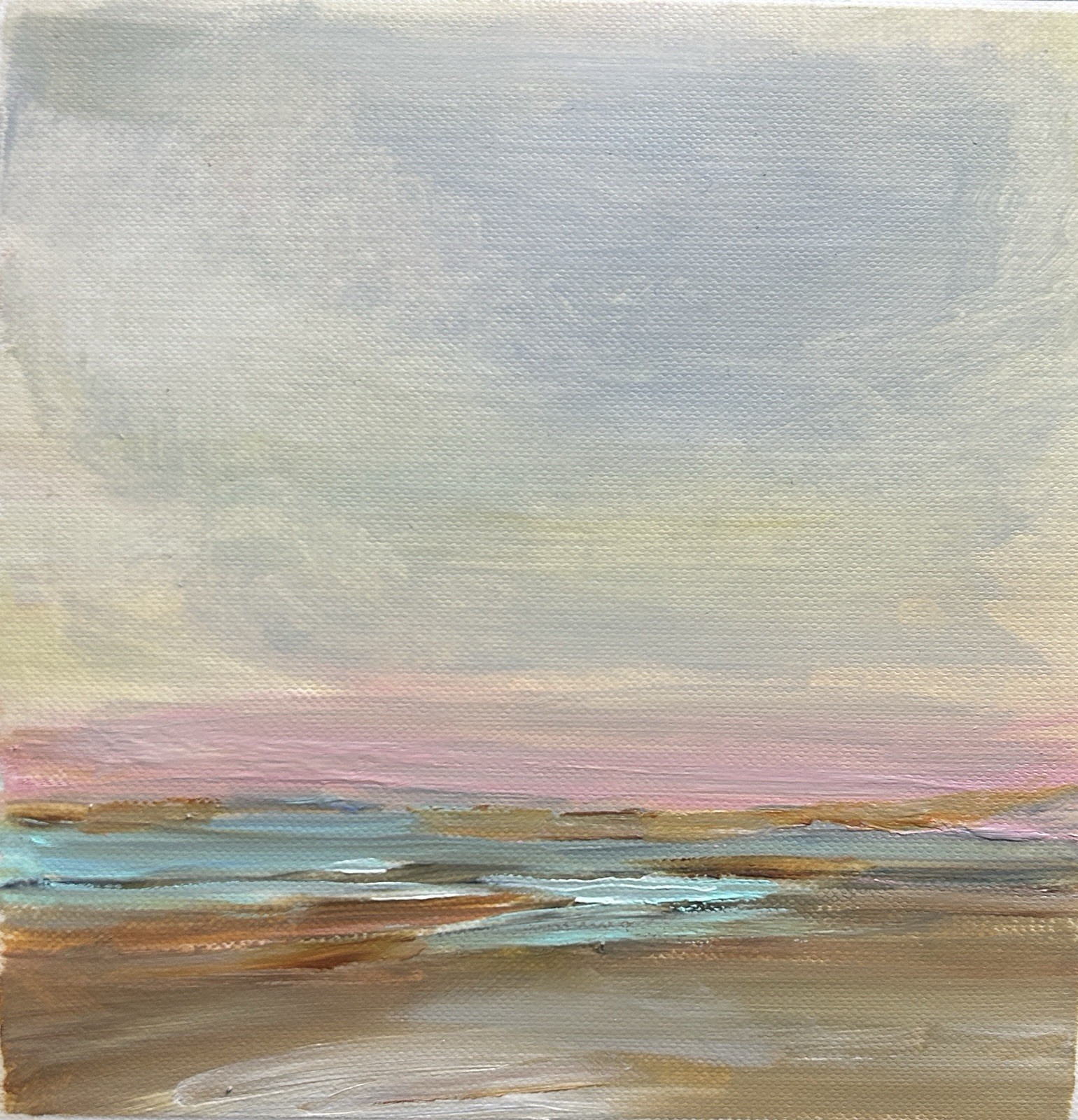 Original painting – PRESCIENT GATHERING – abstract landscape on canvas paper