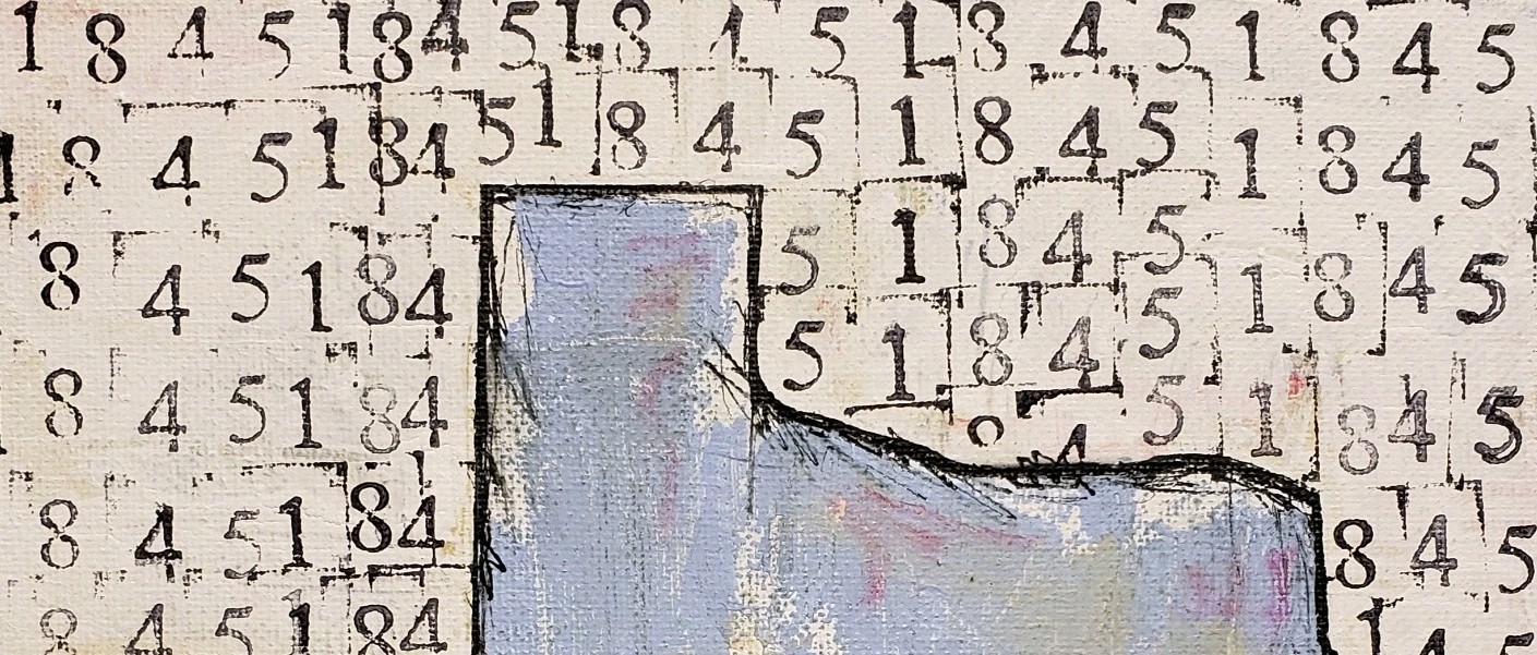 Original Abstract Modern Minimal Painting By K.A.Davis » Texas 1845 «