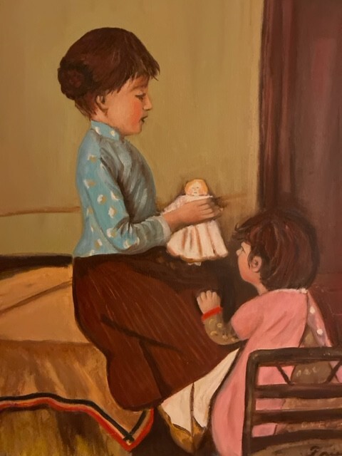 folk art painting original signed