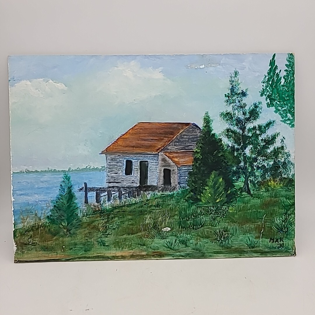 Original Signed Painting «Last Fish House on the Indian River» 1970
