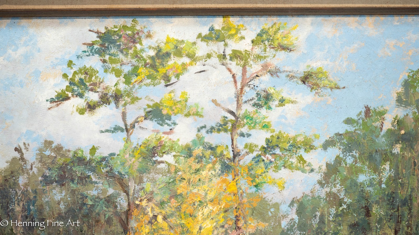 Beautiful Florida Impressionist Landscape Painting by Linda Hauser Cypress 23×29