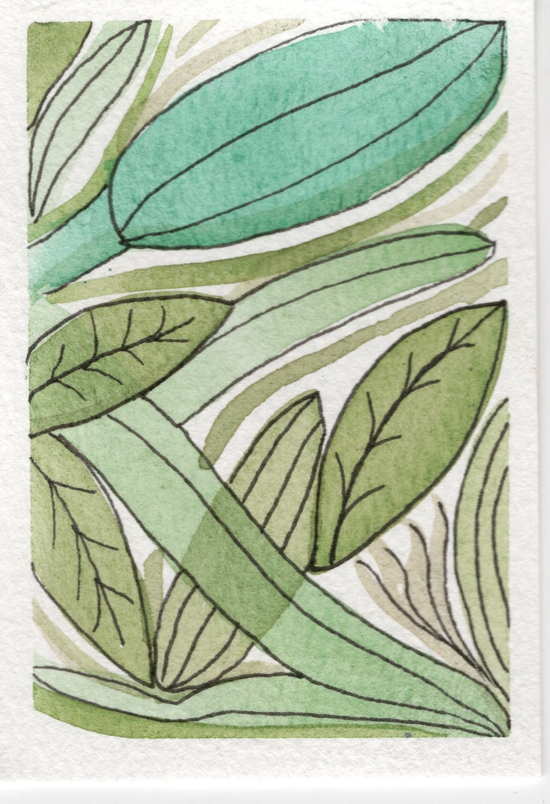 Original ACEO Watercolor Painting – Wild Flower art Nature mini art flower card