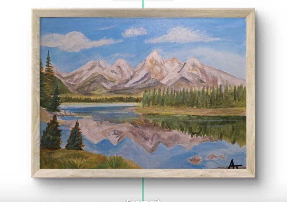 Original Mountain Lake 9×12 Acrylic Panel Painting Impressionist Earth Signed…
