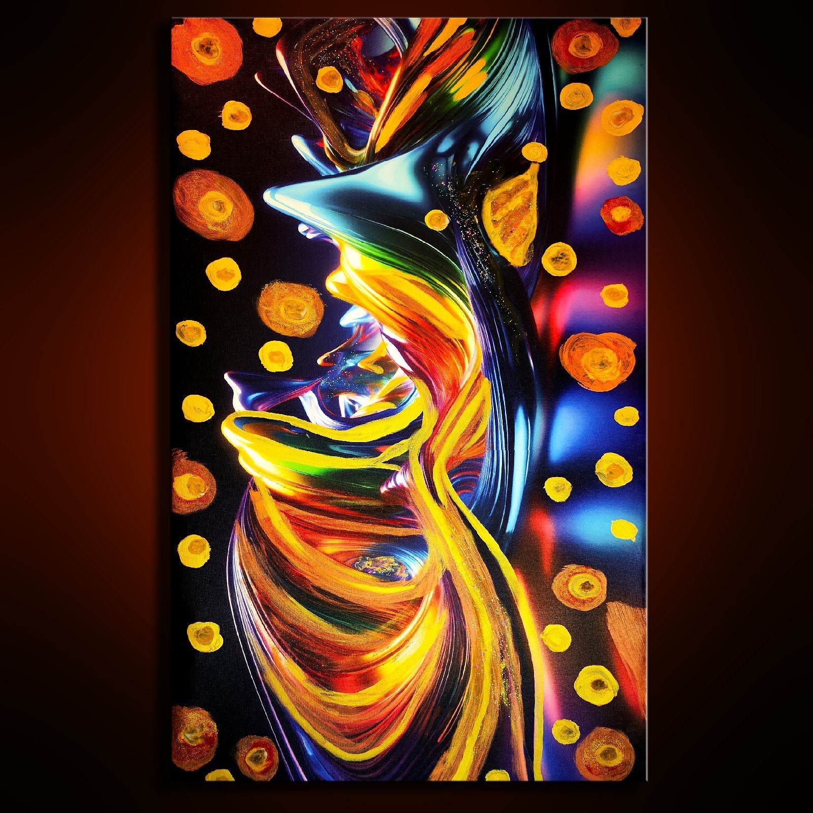 Abstract painting original oil canvas art modern large home decor Ready To Hang!