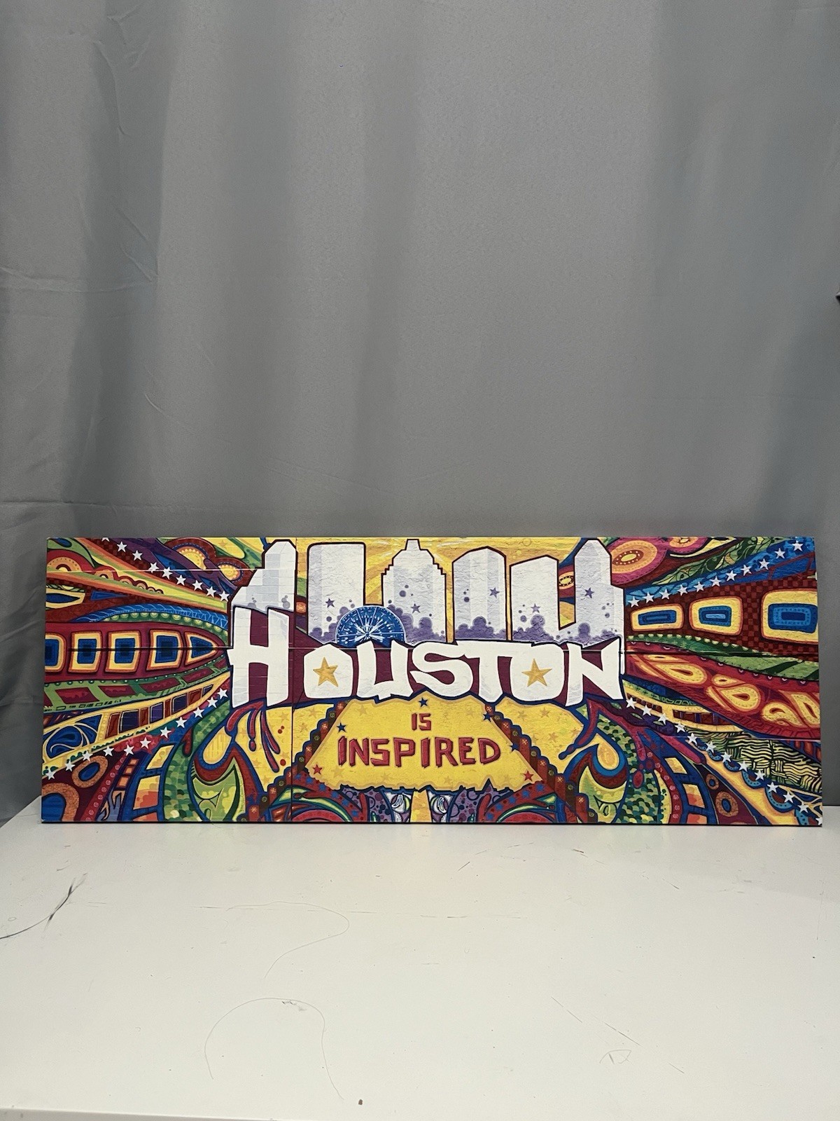 Houston Is Inspired Painting Wall Art Canvas Print Home Decor