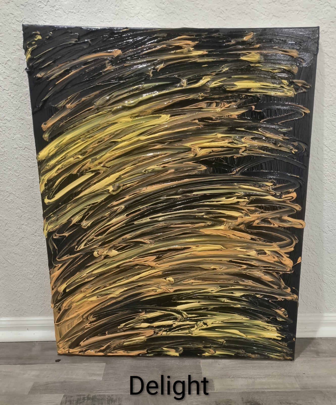 Trey Coppland, Delight Abstract Acrylic Painting, 24×30 in, 2026 Signed