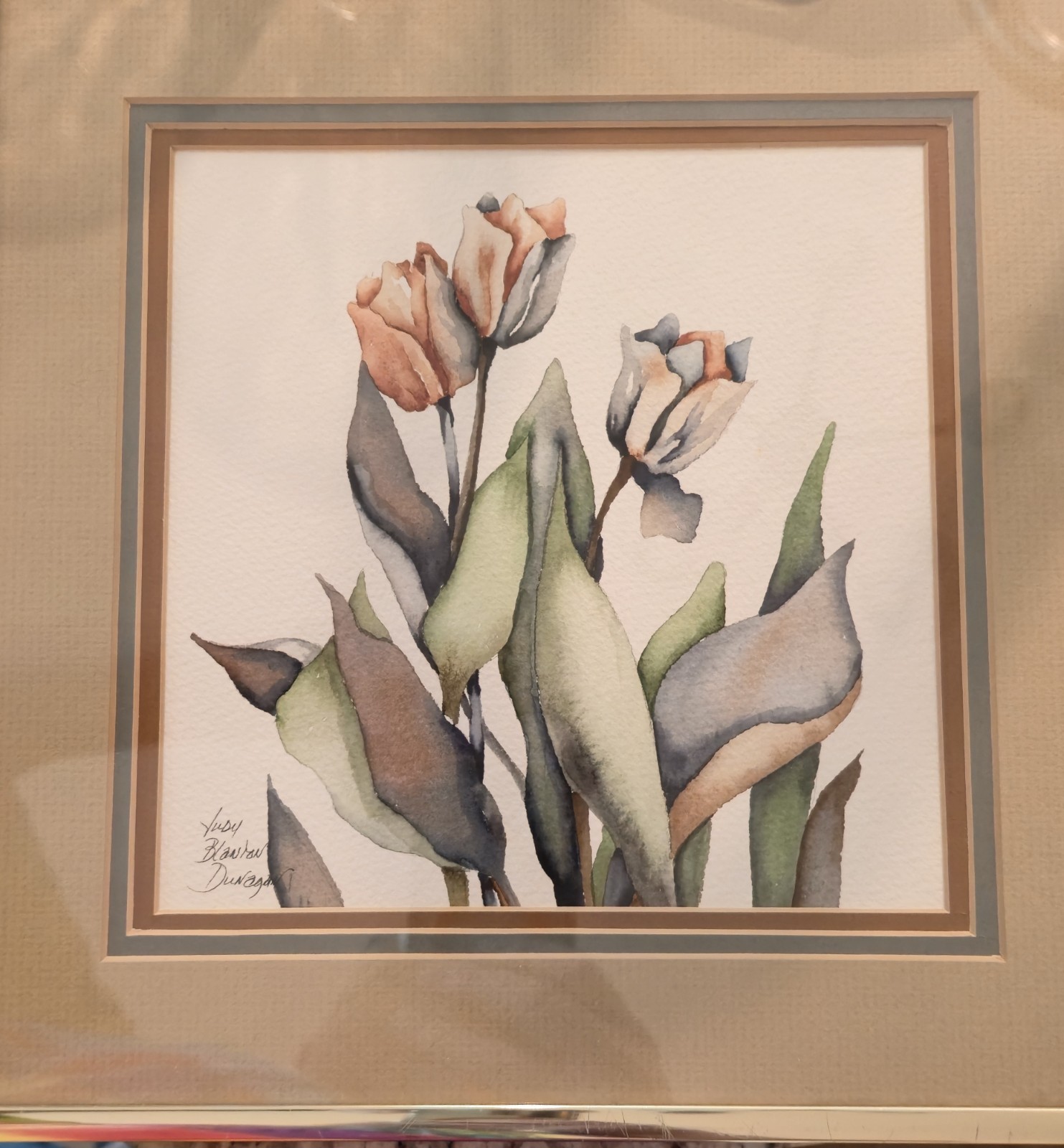 Original print Watercolor Of Tulips