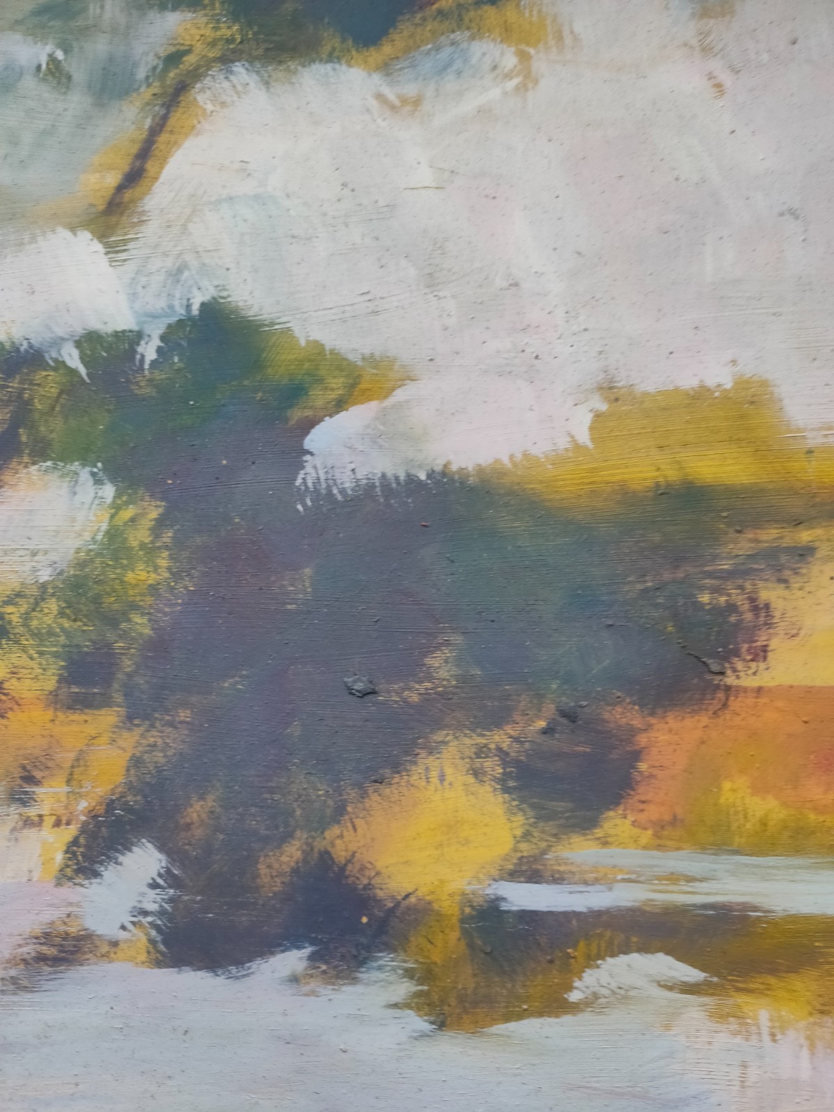 Study for a painting, Summer Landscape, oil on cardboard.
