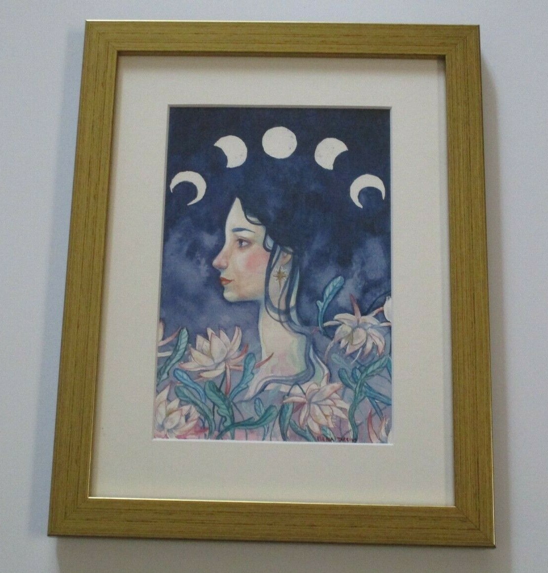 ELENA TARSIUS PAINTING ORIGINAL PORTRAIT SURREAL MODERNISM PRETTY FEMALE WOMAN