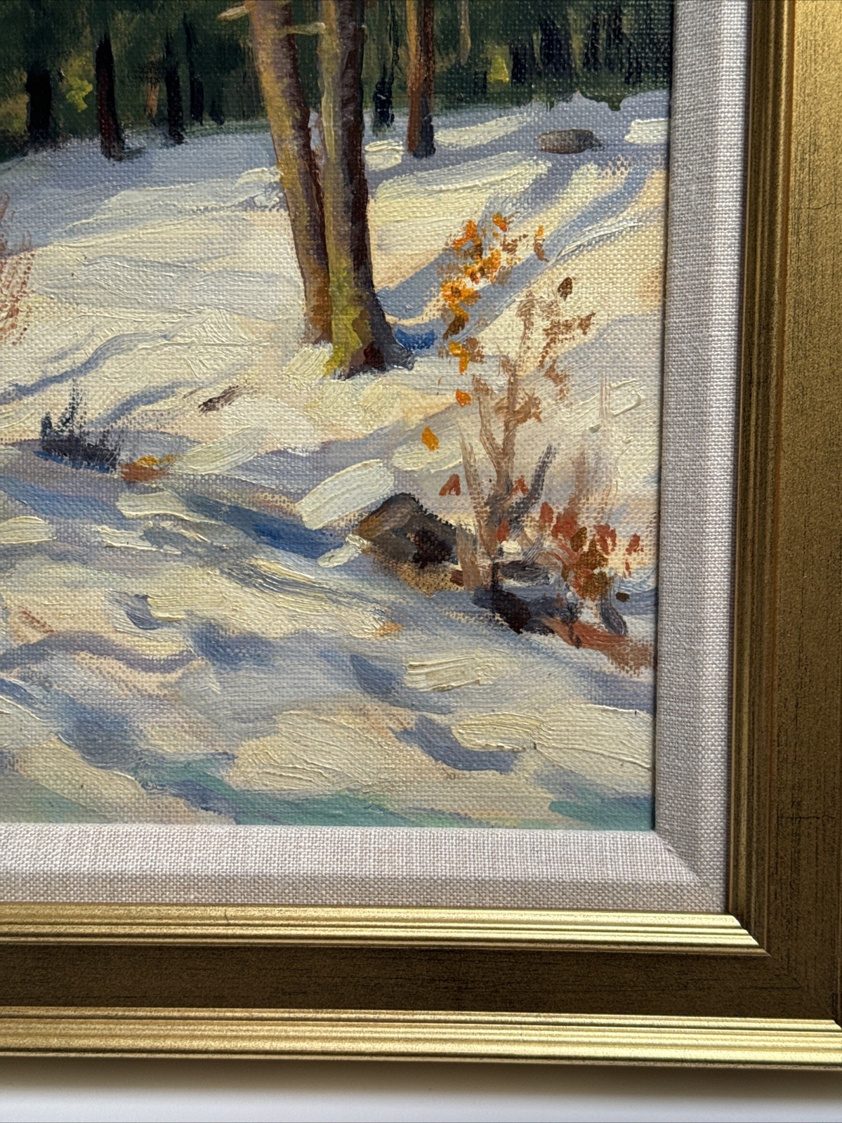 ANTIQUE AMERICAN IMPRESSIONIST PAINTING NEW YORK ERNEST HUBBARD Landscape 1930’s