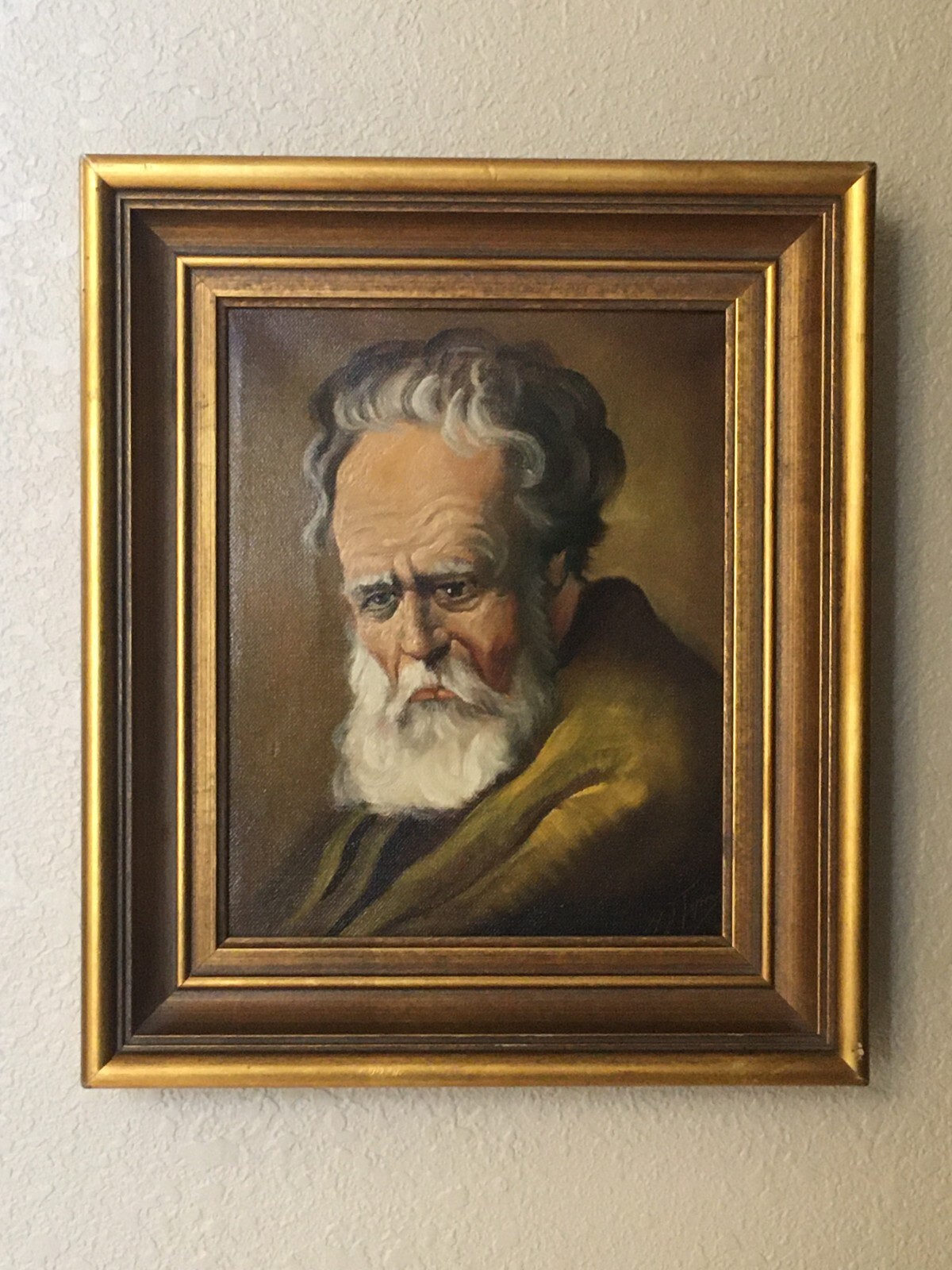 Oil On Canvas By H.J. Topman (1907 – ) Mid 20th Century, Portrait of an Old Man