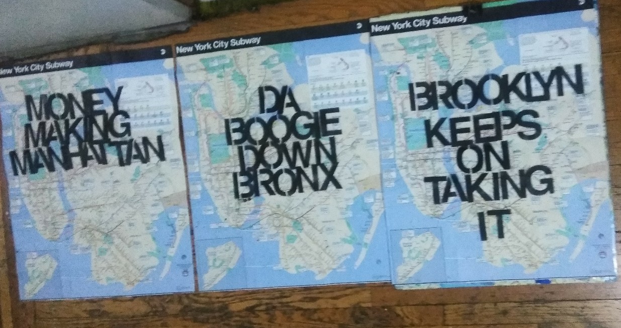 NYC SUBWAY STENCIL MAP