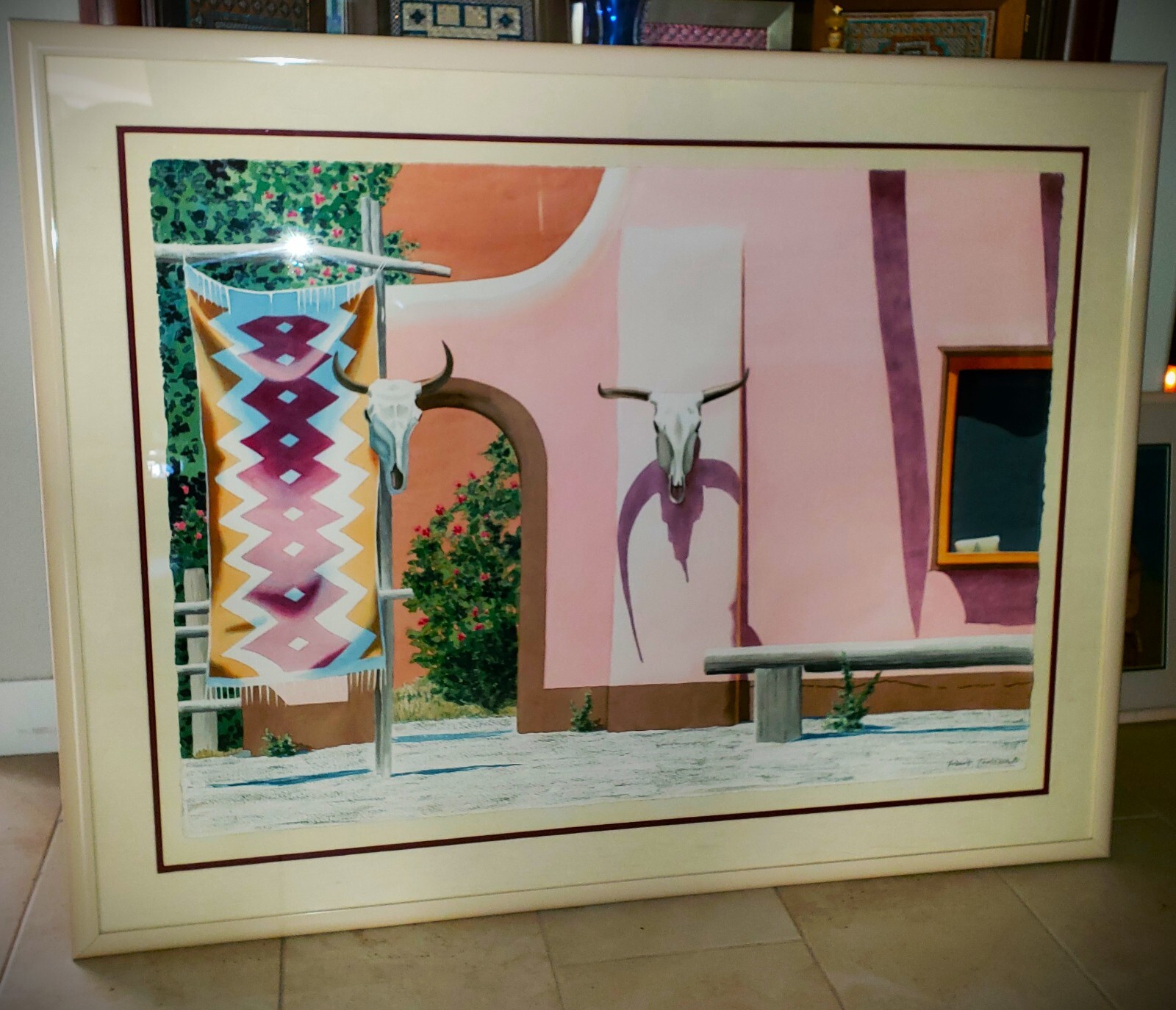 ROBERT PARKISON Original SIGNED Watercolor Aquarelle Painting Santa Fe Morning