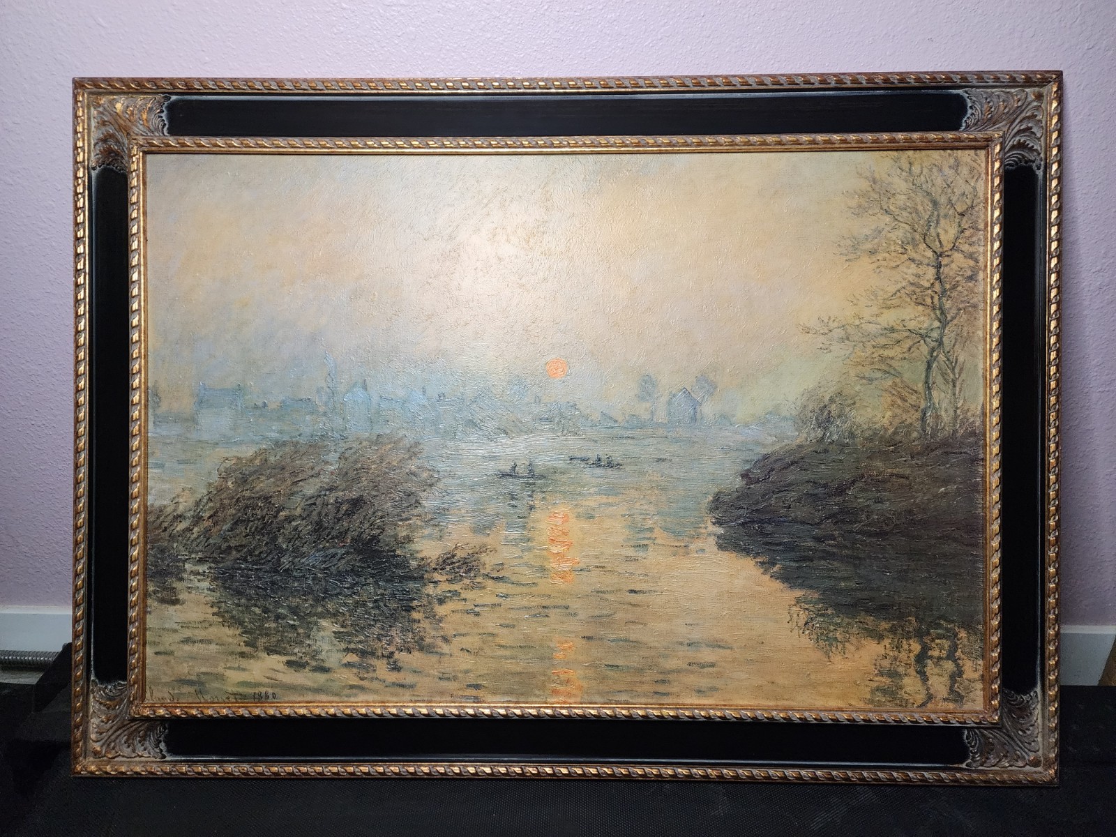 Sunset At Lavacourt 1880 Claude Monet Museum Shop Brushstrokes Collection