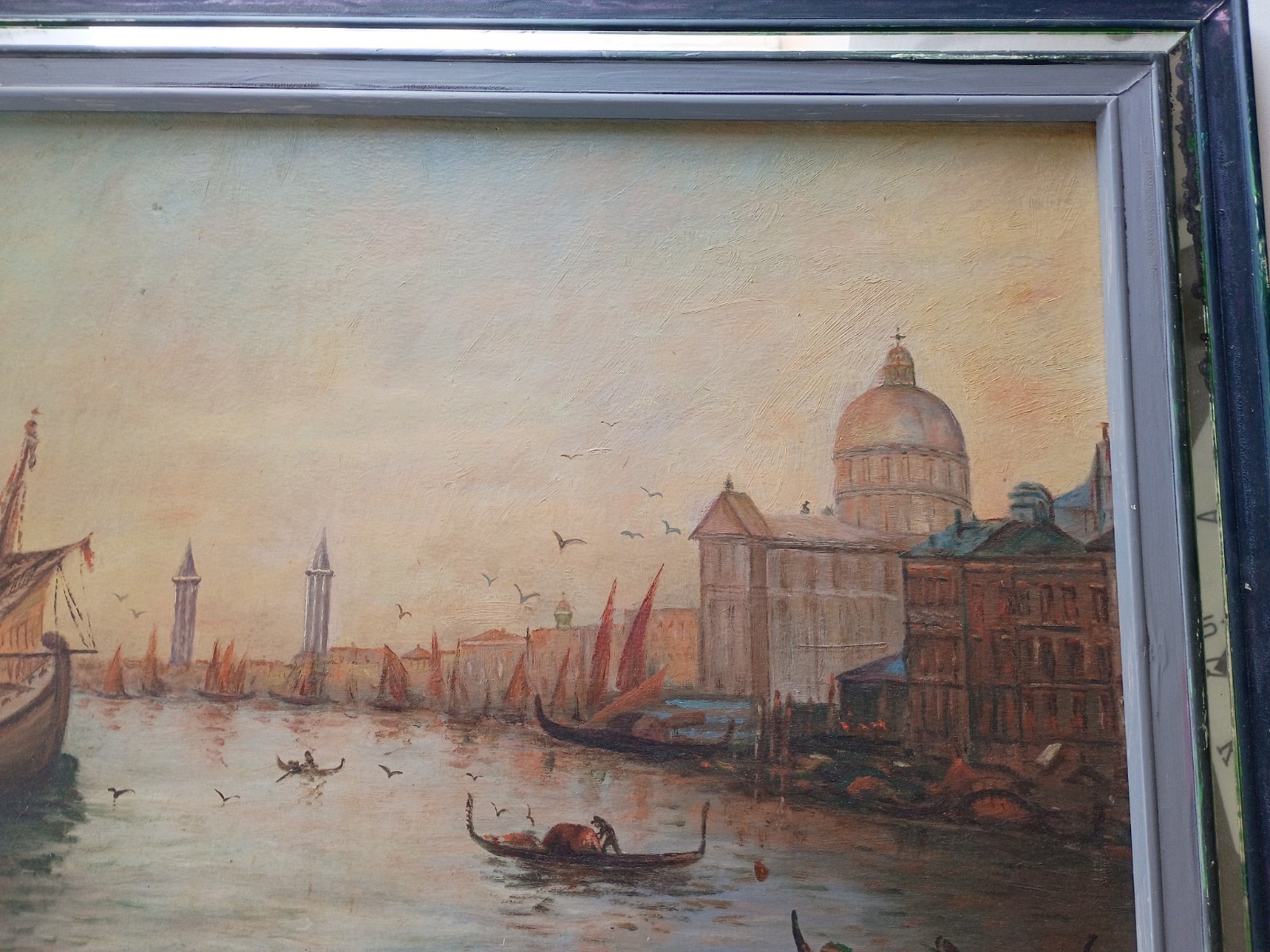 PAUL PASCAL (1839-1905) ORIGINAL FRENCH ANTIQUE VENICE CANAL SCENE OIL PAINTING