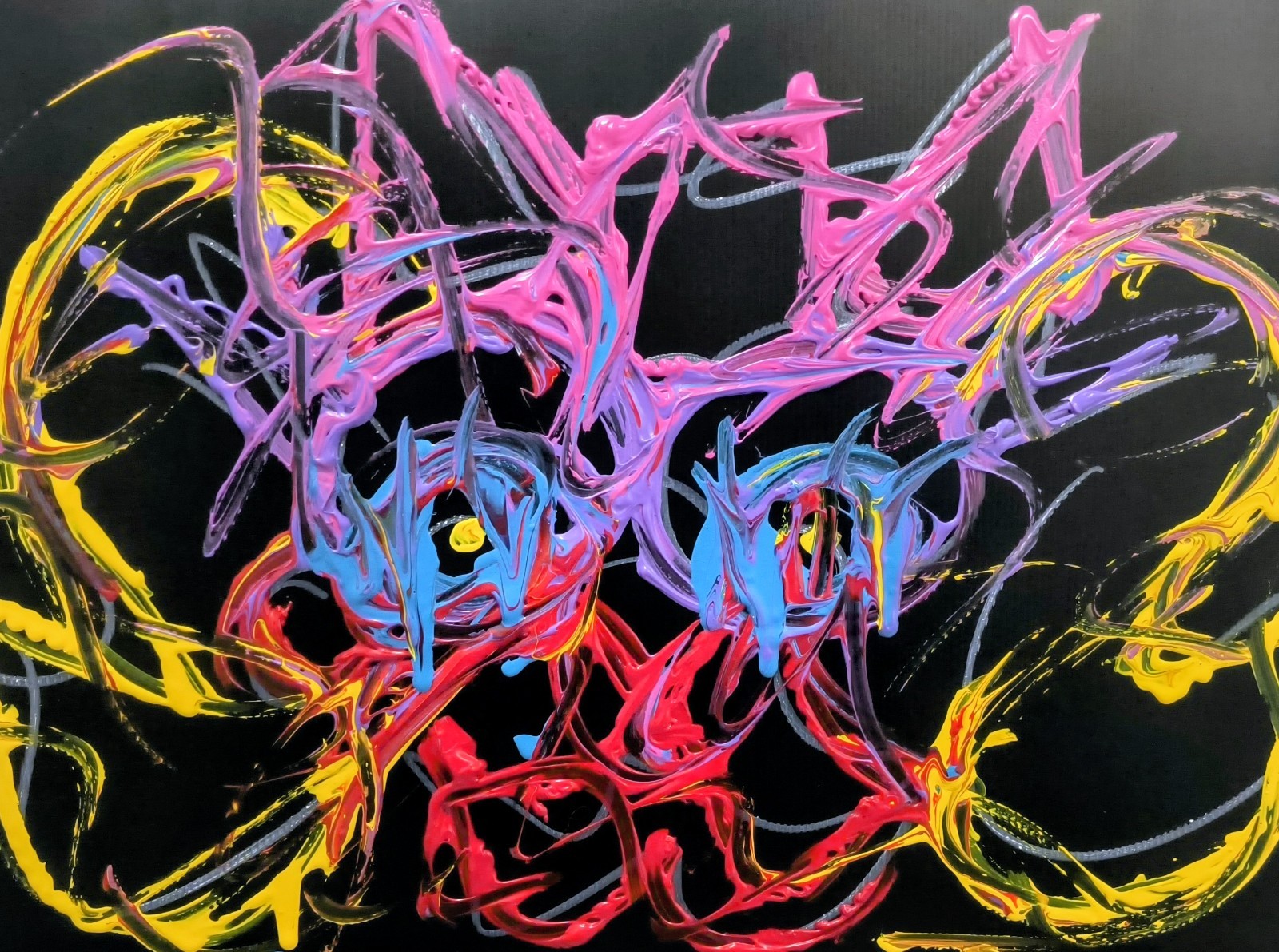 Trey Coppland, Molly Abstract Acrylic Painting, 20+30 in, 2026, Signed