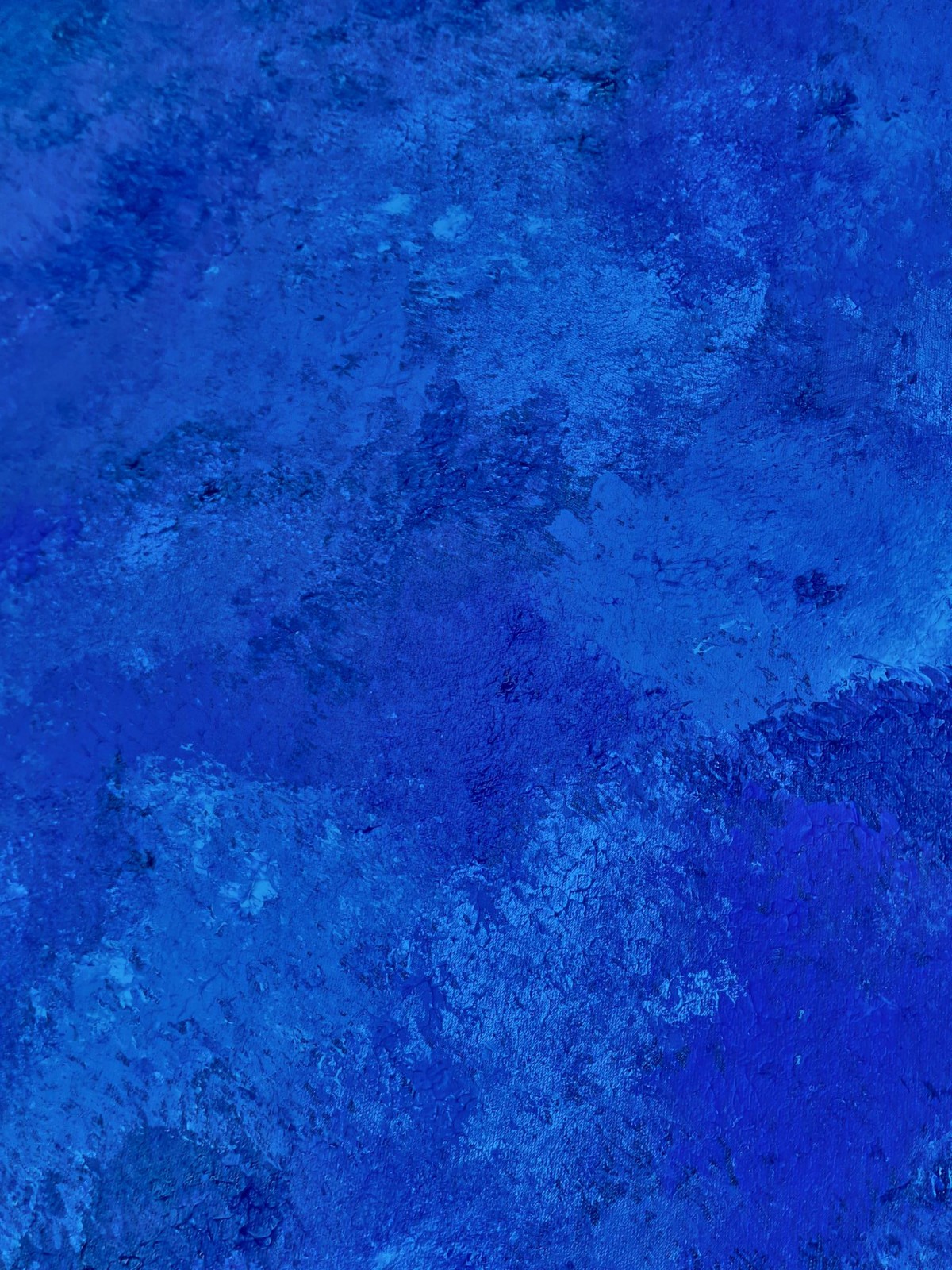 One-of-a-Kind Blue ColorField Luxury Textured Abstract Canvas Art 55×30 in