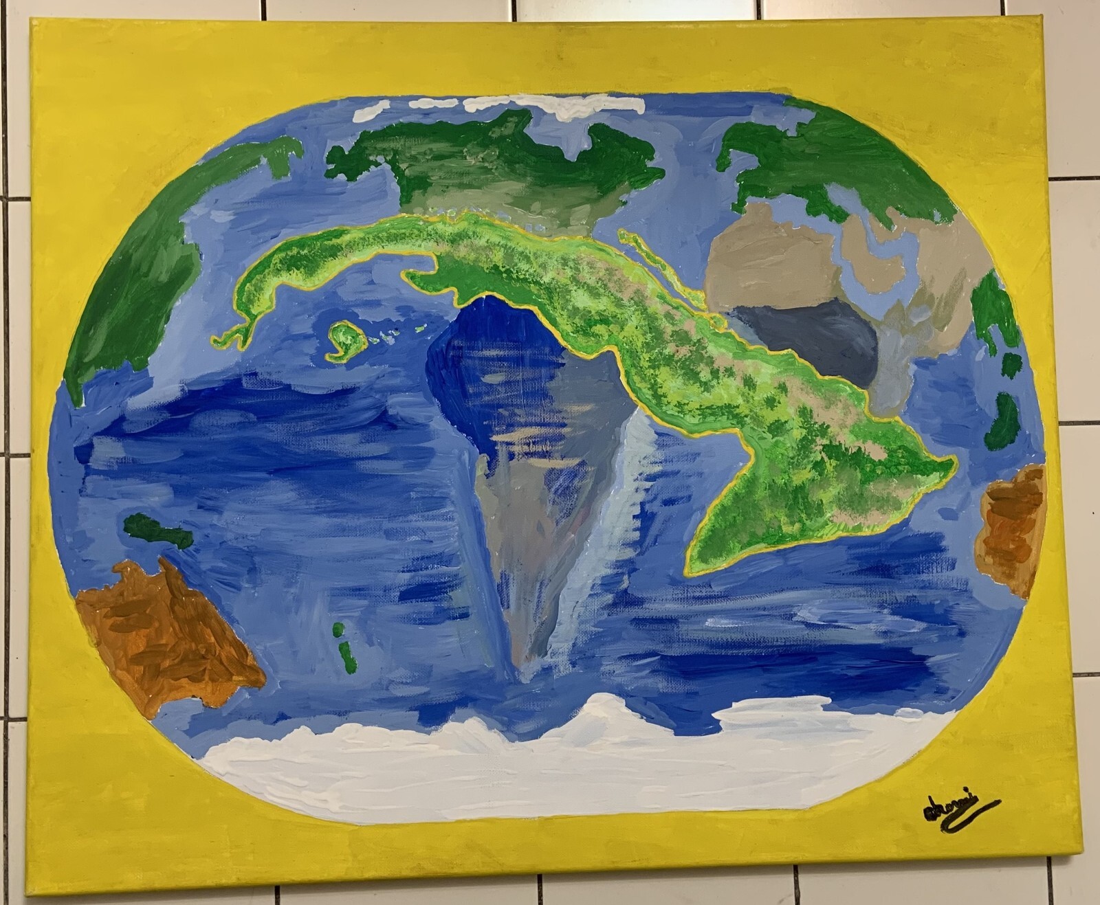 Acrylic Paintings original by artist of the island of cuba