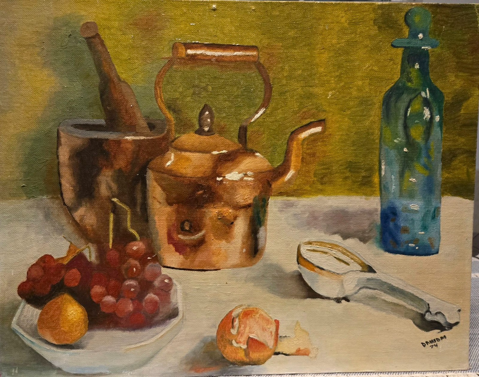 Art- One of a Kind- Still – 16″ x 20″- Oil on Canvas- Listed New Jersey Artist