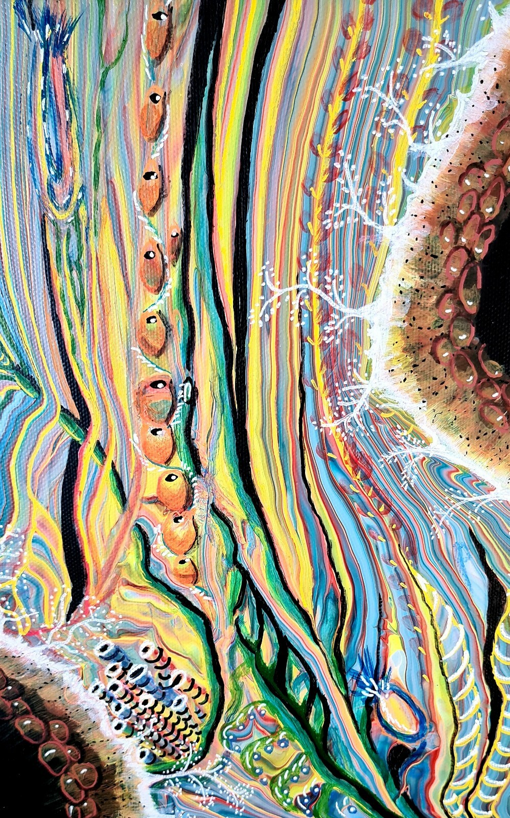 Original Acryl Gemälde 2-Set 30x30x4, Abstrakt, koloniale Stil , Handarbeit