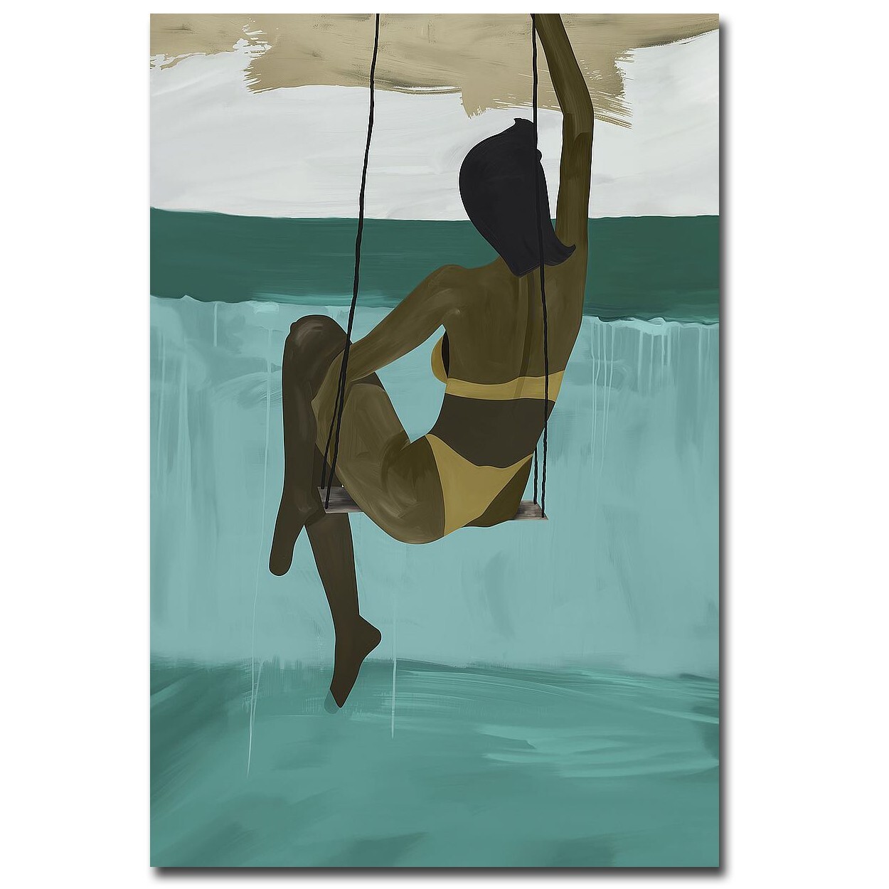 Cabana Girl by Tsoukanelis Gallery-Wrapped Canvas Giclee Art (36 in x 24 in)