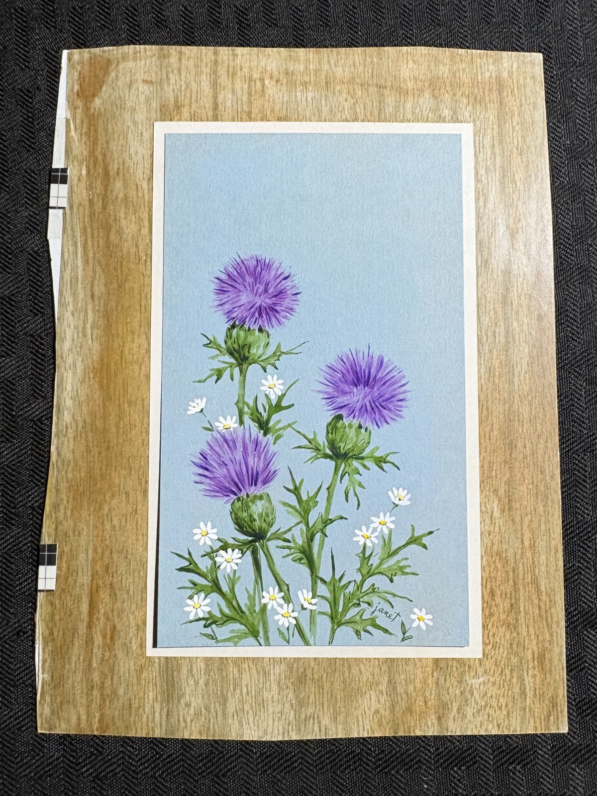 ON YOUR BIRTHDAY Purple and White Flowers 5.5×7.5″ Greeting Card Art #FD7613