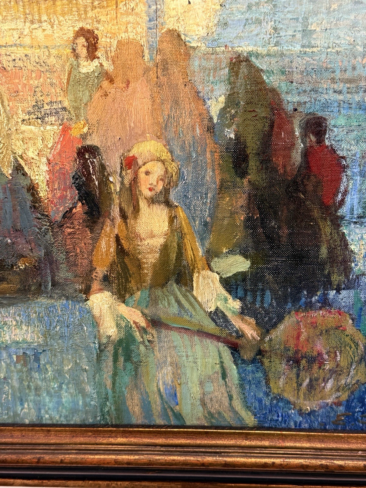 Stunning Signed Original Early 20th C European Oil Painting Post Impressionist