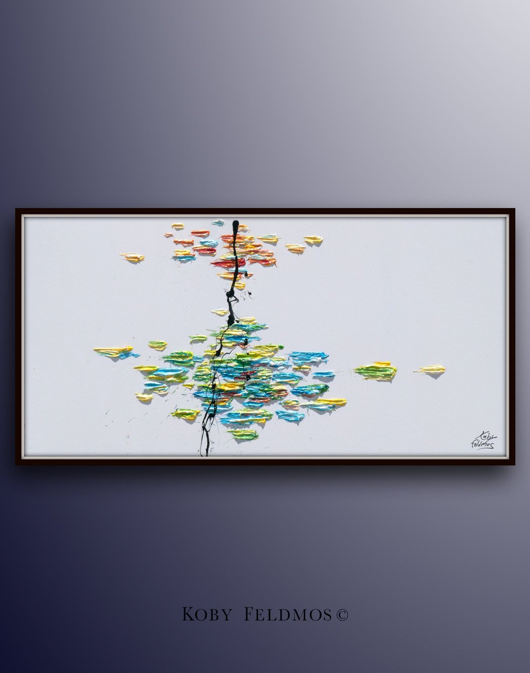 Abstract painting 67″- SKY & EARTH, oil on Canvas , thick paint, Modern style