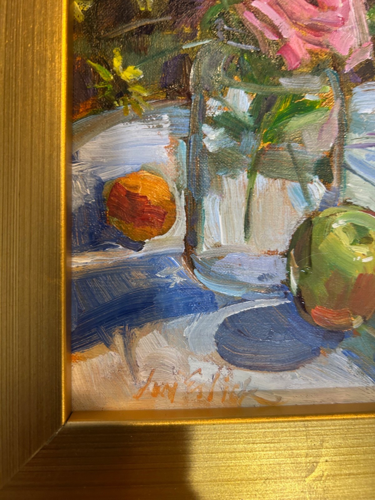 Rose oil painting, original oil by Lori McElrath Eslick, signed