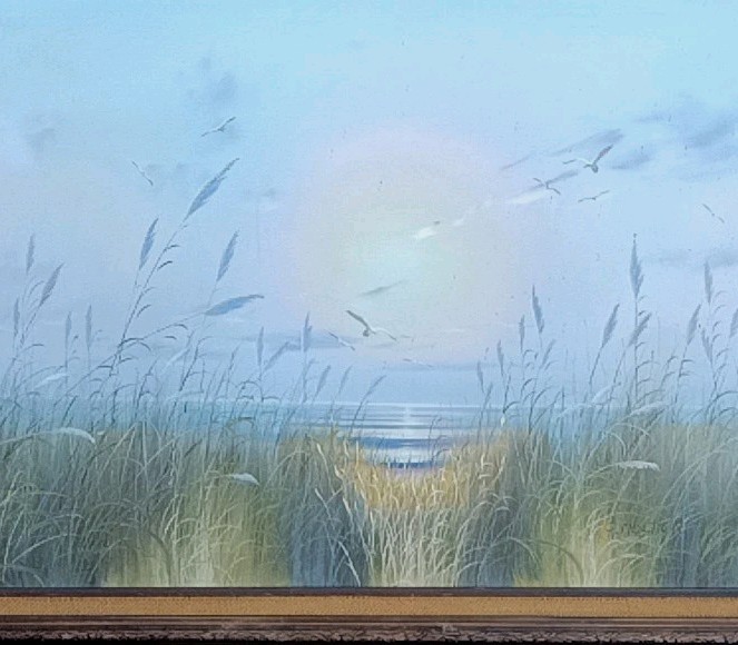 Authentic Catherine Parker Melton 36”x24” Large Seascape Oil Painting On Canvas