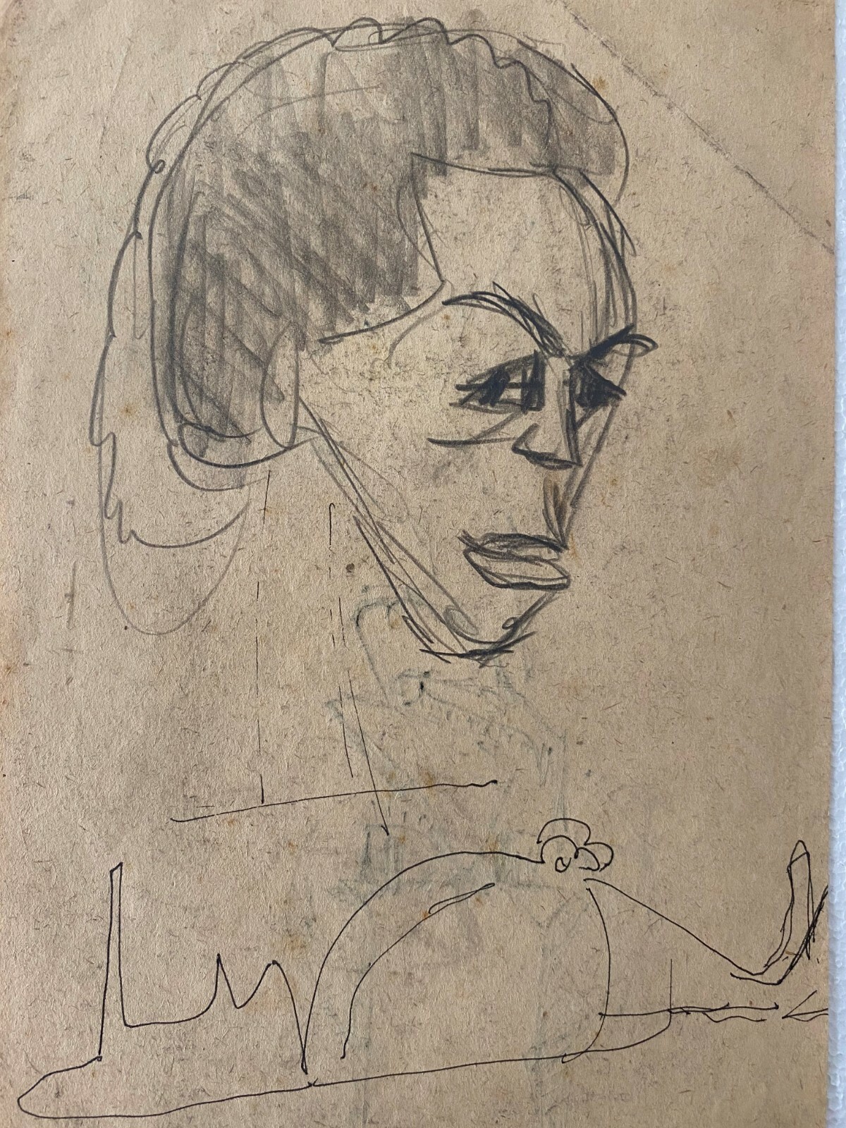 Juan David. Sketch. Untitled, ca 1968. Ink on paper. Original art.