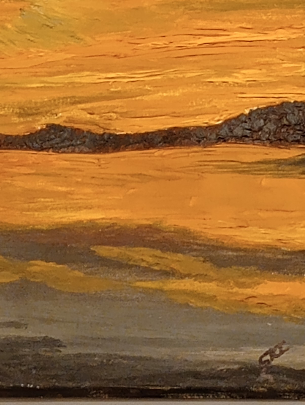 Abstract Painting Of A Sun Set By SRI Original Canvas Painting Arcliyc Textured