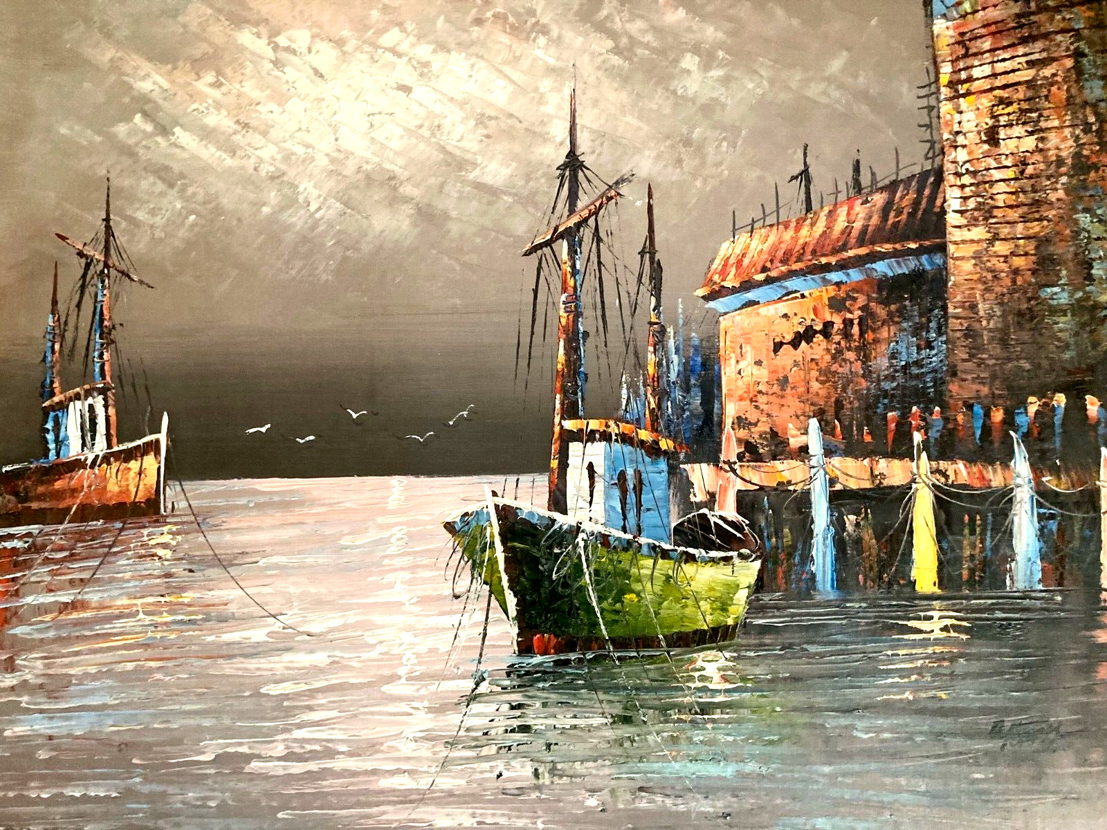 Harbor Boat Scene
