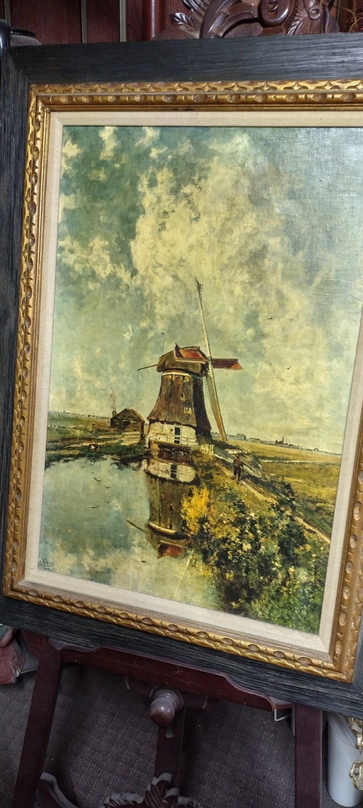 Gabriel ‘In July’ Framed Medium Oil Painting Windmill Landscape Dutch Canvas