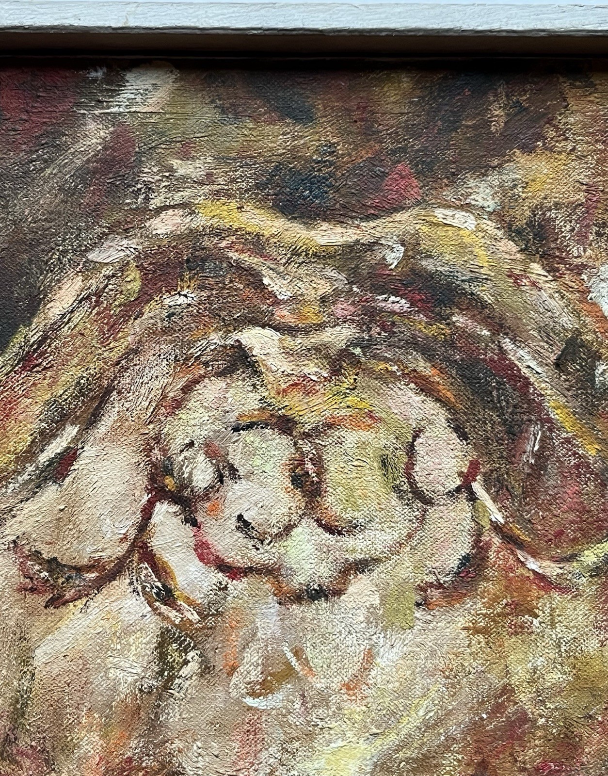 60s 70s Expressionism Oil Painting Architecture Glasgow Scotland Doorway Signed