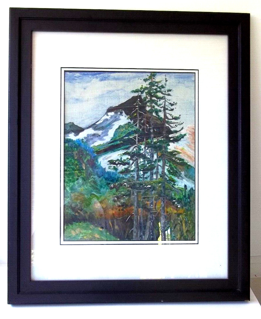 Framed Oil Painting «The Sierras» Landscape / impressionism plein air