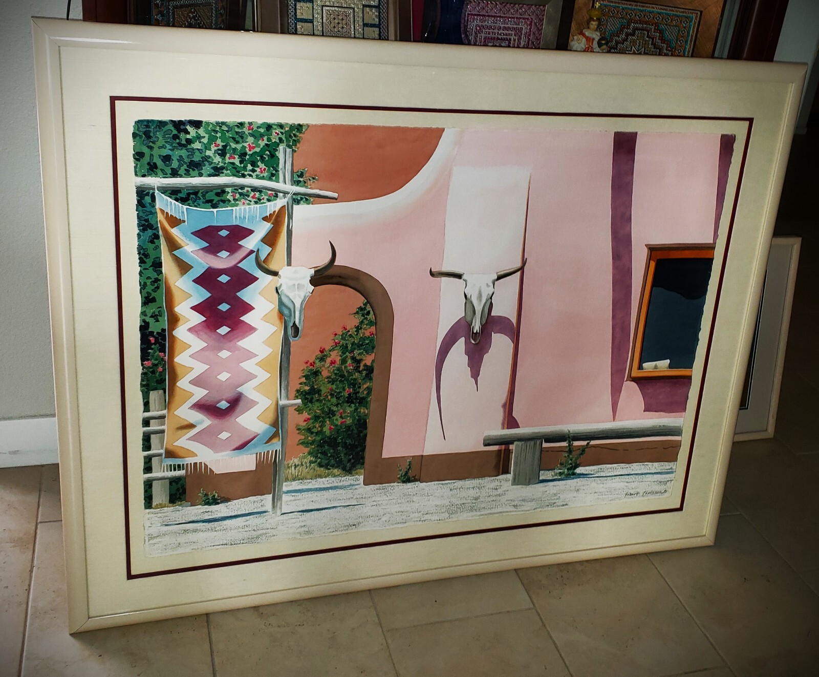 ROBERT PARKISON Original SIGNED Watercolor Aquarelle Painting Santa Fe Morning