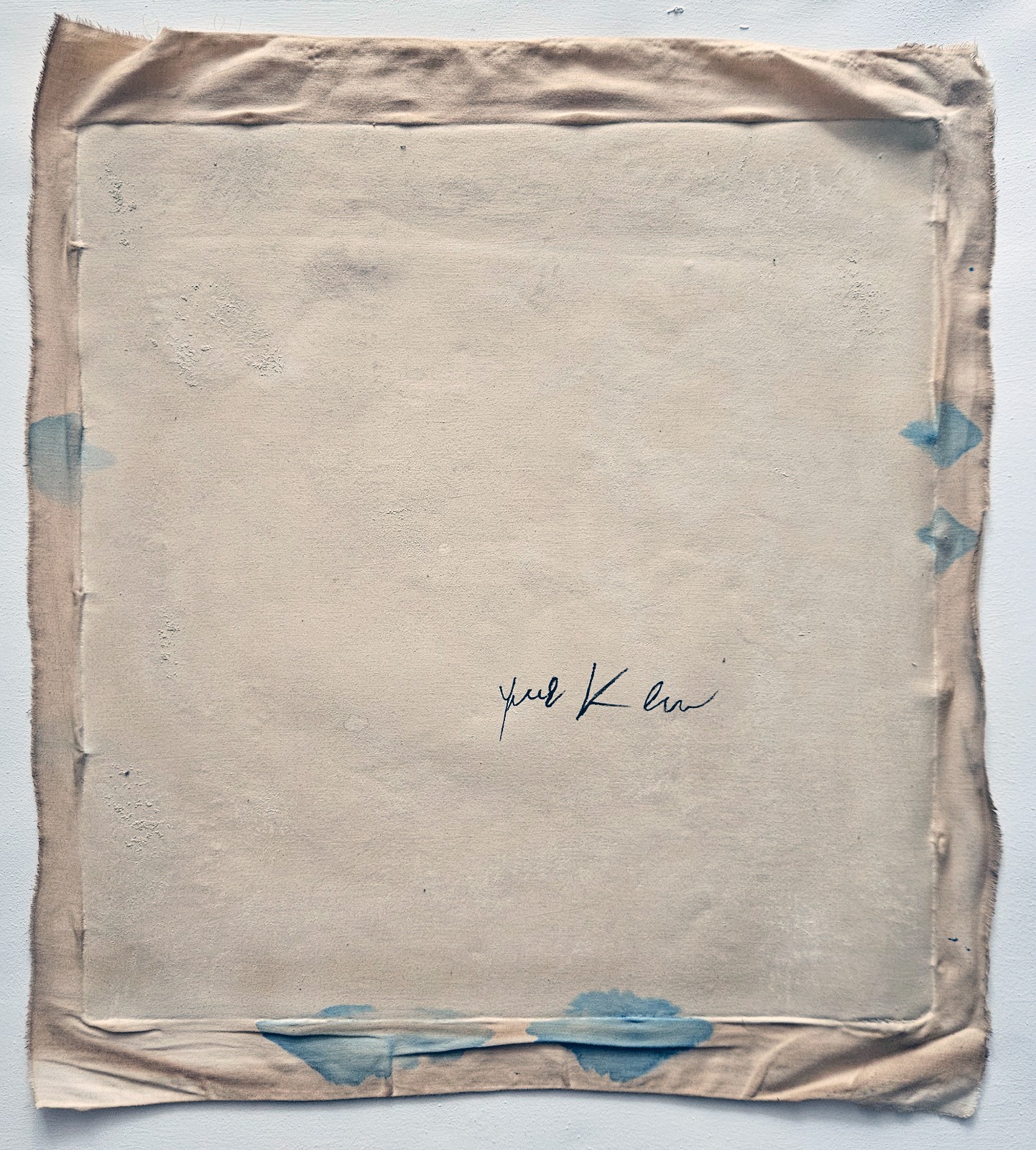 Yves Klein Signed Monochrome Abstract Painting on Canvas – French Modern Art