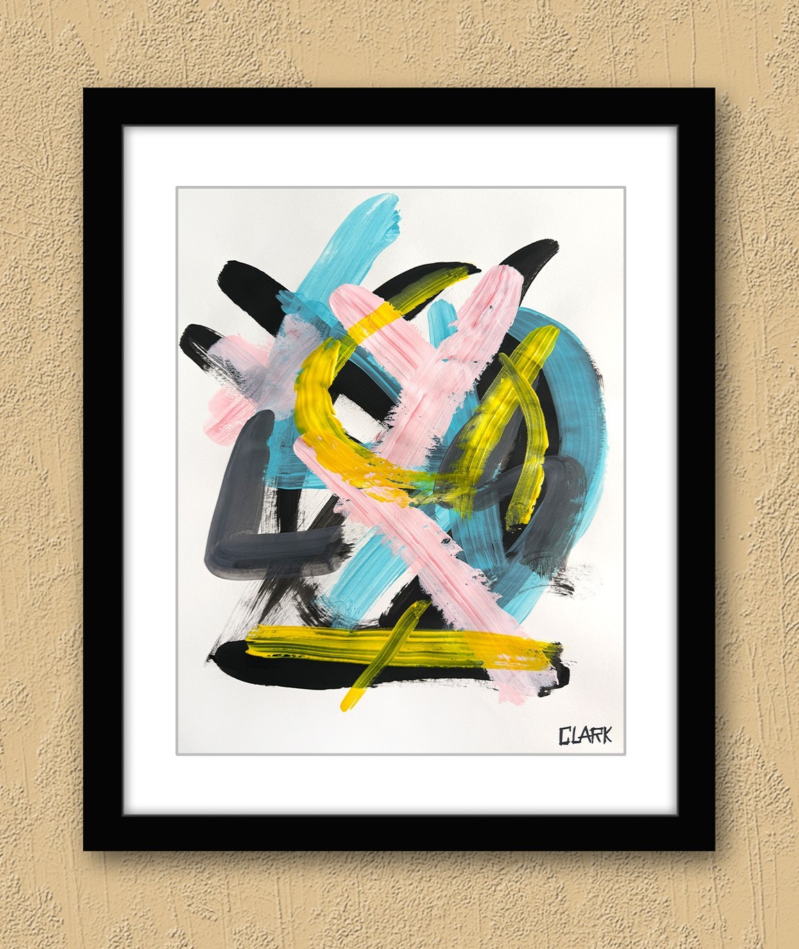 Modern Abstract Art – Original 14×11″ Acrylic Painting – Mixed Media Paper