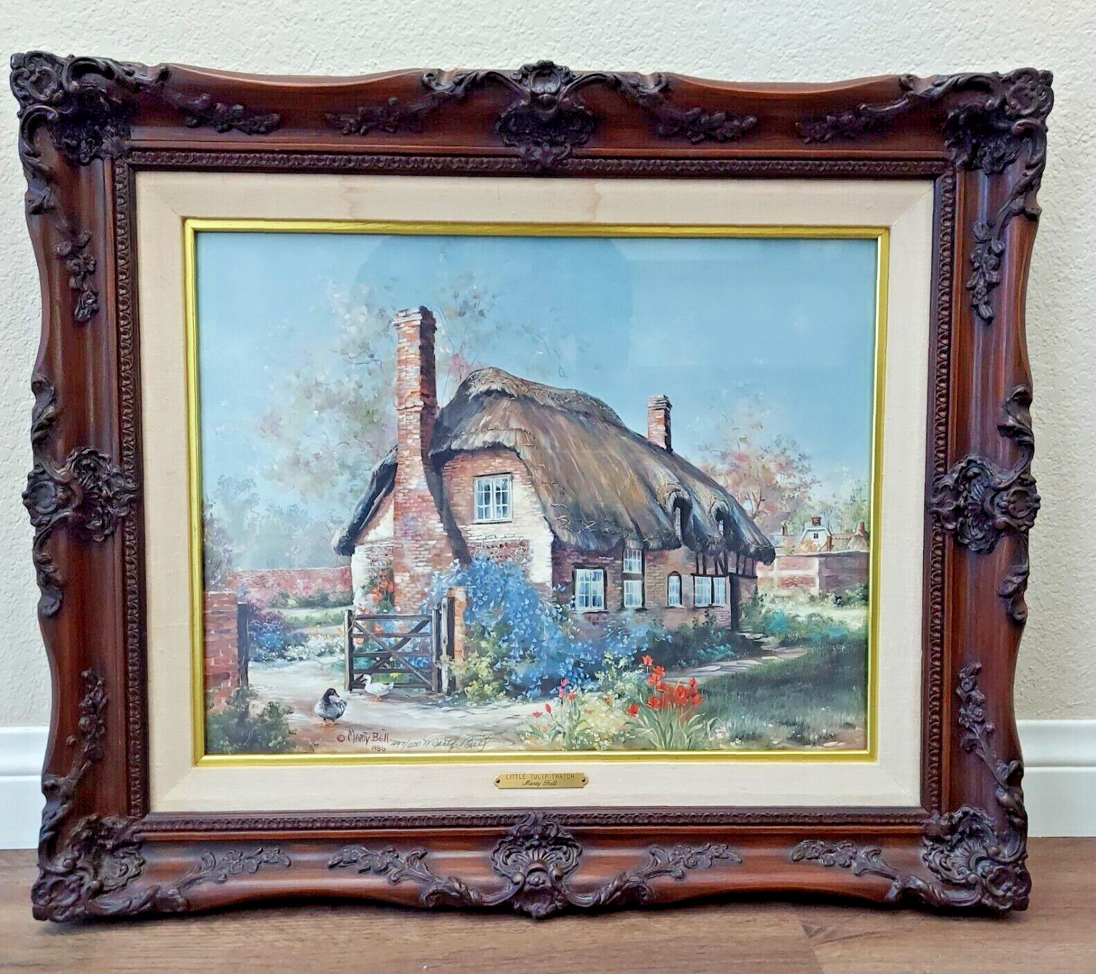 Marty Bell «Little Tulip Thatch» Limited Edition Lithograph Canvas Print 497/550